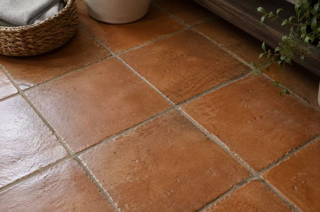 Terracotta tile flooring hot climate kitchen