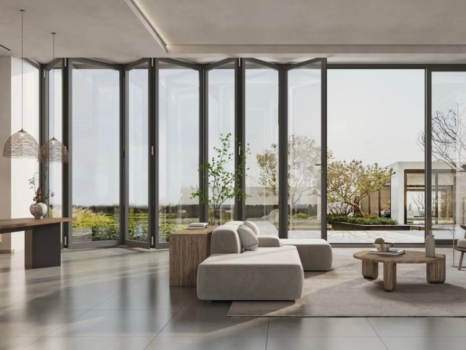 Custom aluminum folding window
