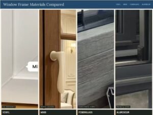 window frame materials comparison.jpg Vinyl wood fiberglass aluminium window frames compared