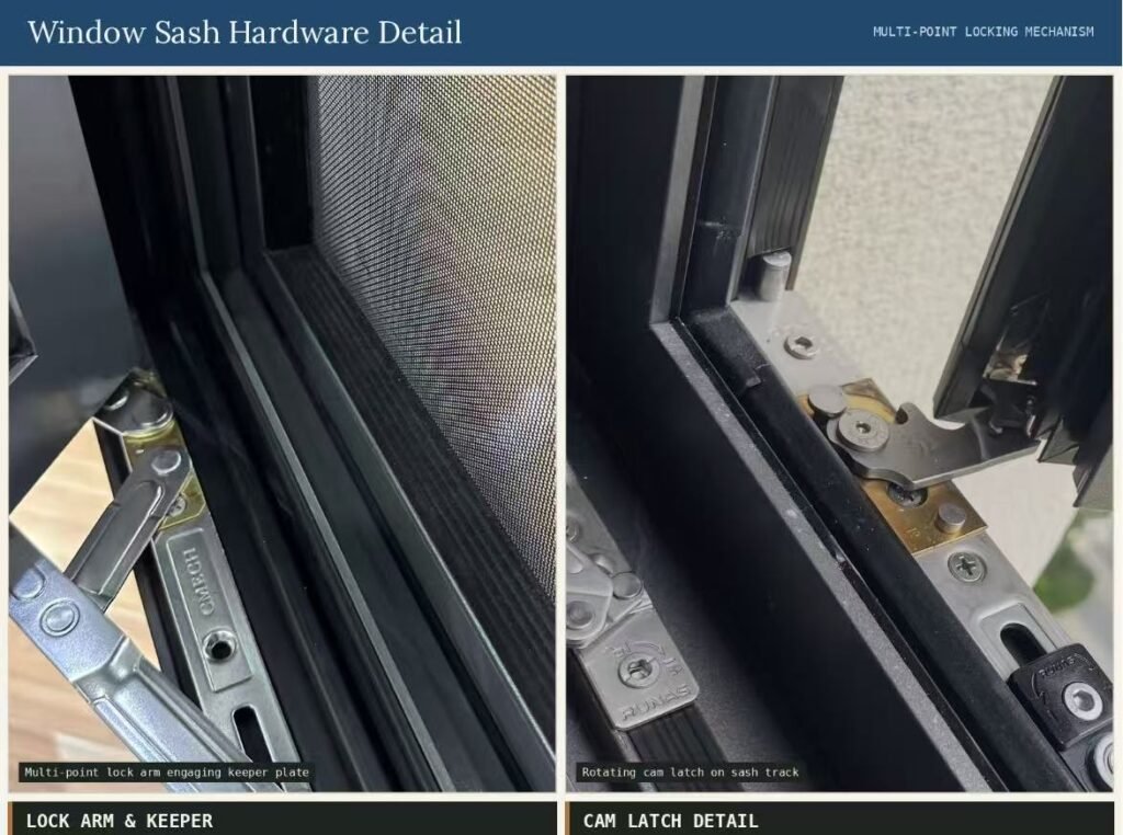 window sash hardware detail