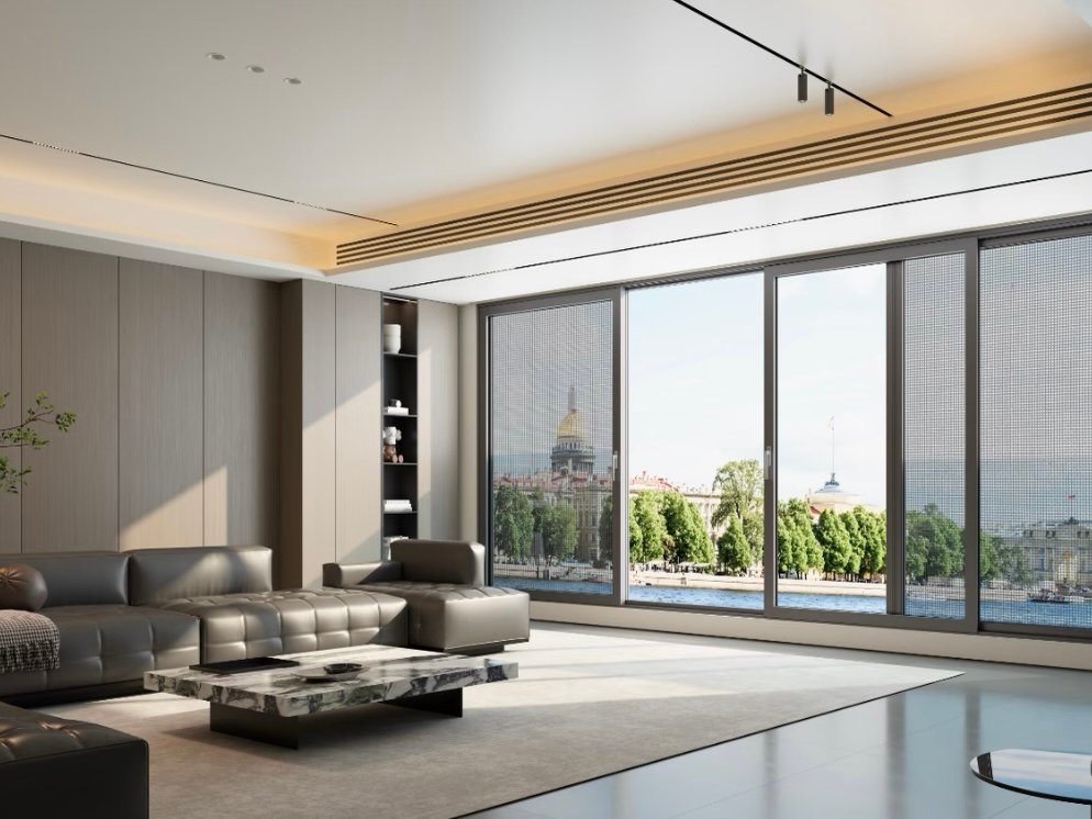 Custom aluminum sliding window