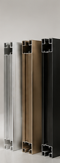 Aluminum frame glass door system design