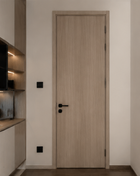 Modern apartment bedroom wooden door design