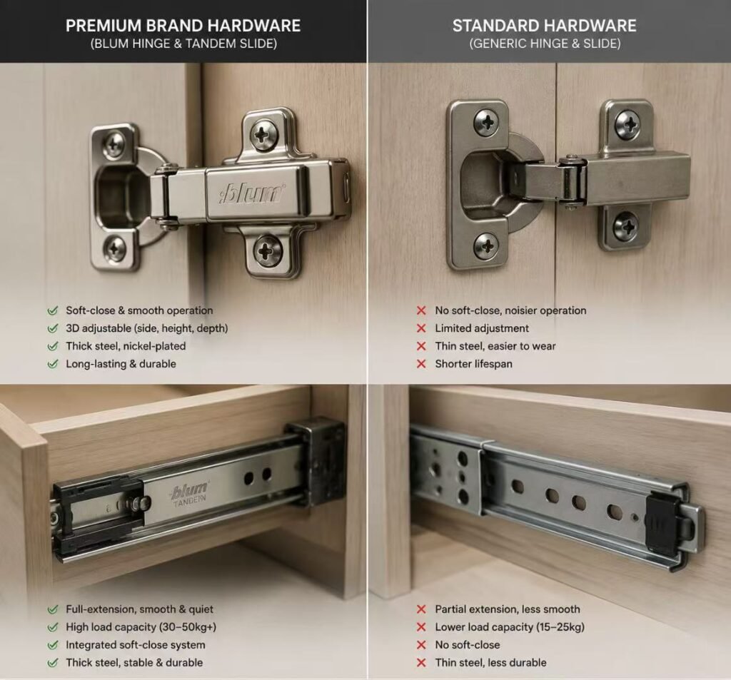Branded versus generic cabinet hinge hardware