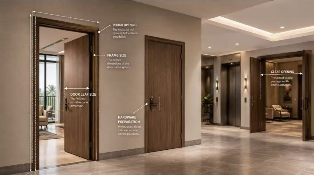 Door dimensions and opening measurement guide