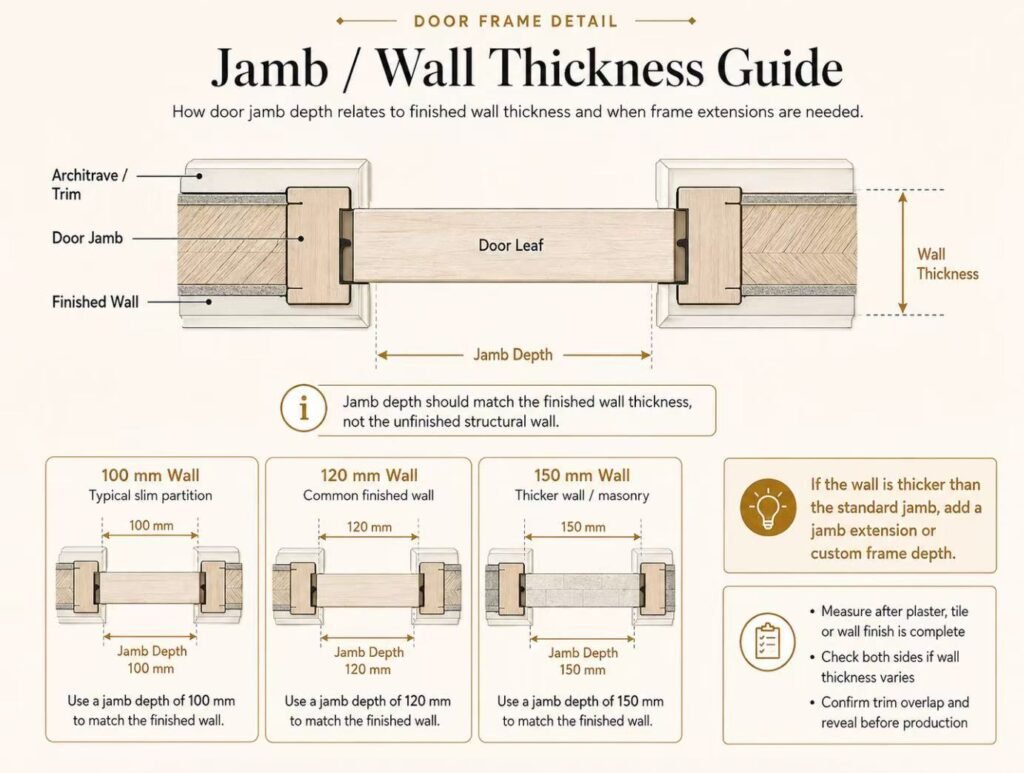 Door jamb depth and wall thickness guide