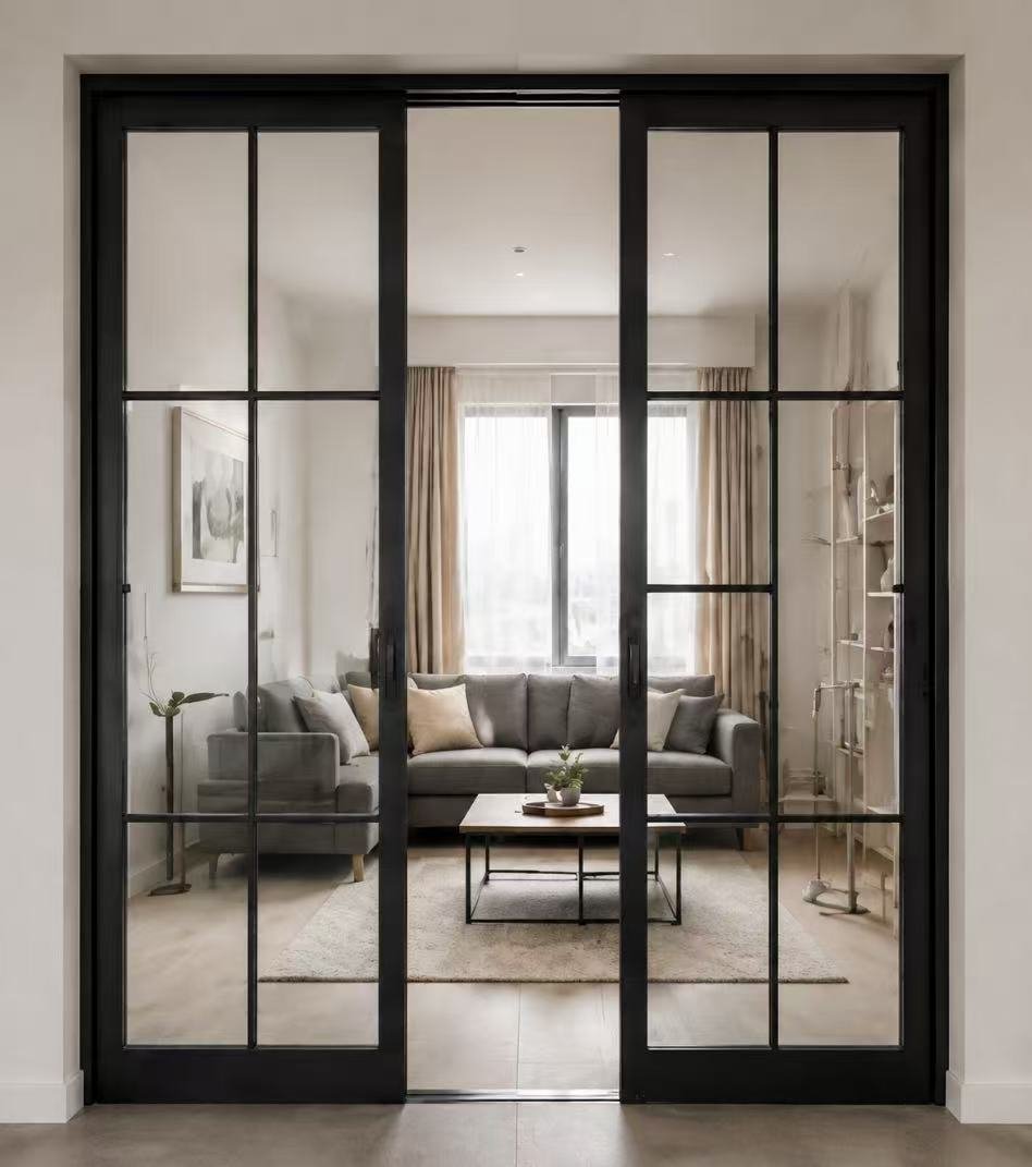 Double sliding doors for residential interiors
