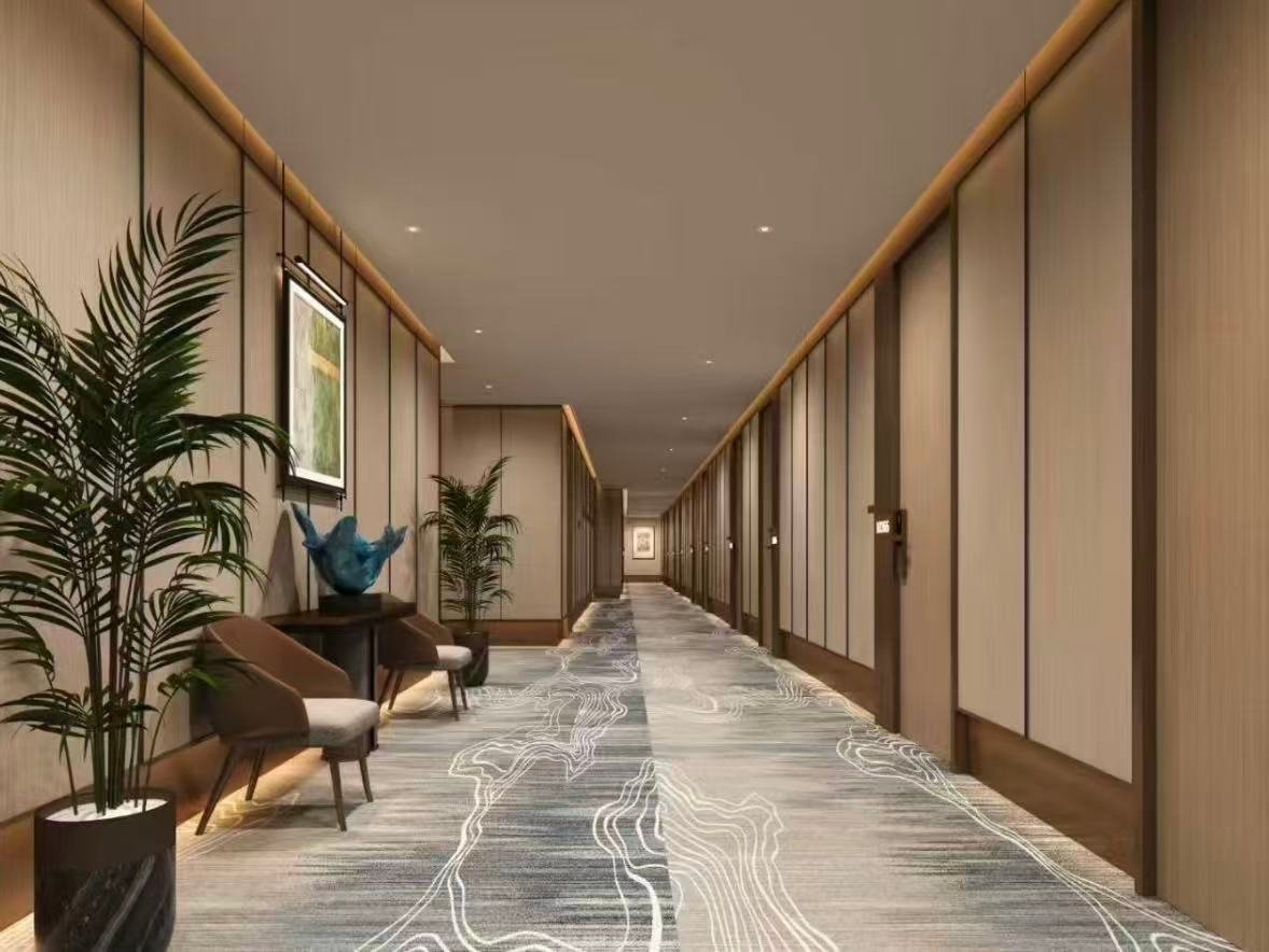 Hotel interior wall panels and doors design