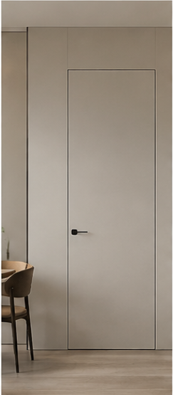 Laminate finish flush hidden interior door
