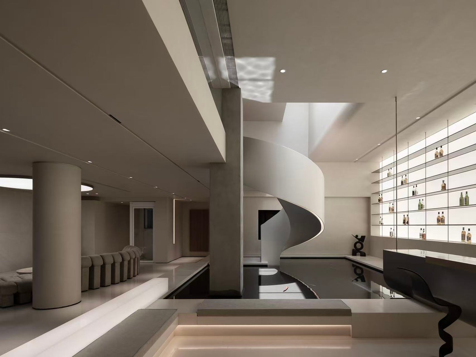 Luxury villa interior with bespoke furniture solutions