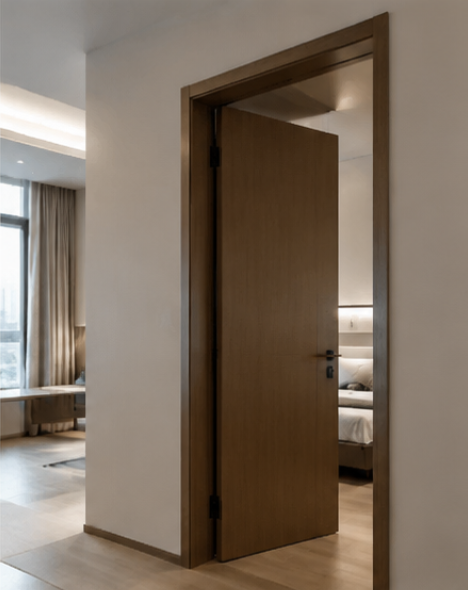 Luxury villa wooden door interior project