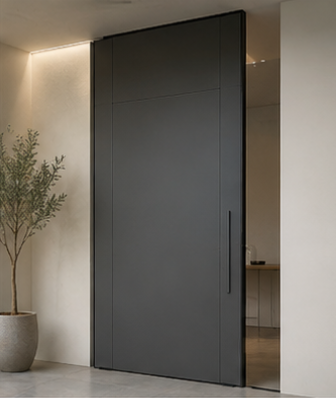 Matte lacquer modern pivot entrance door