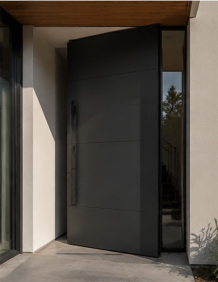 Modern aluminum pivot entrance door design