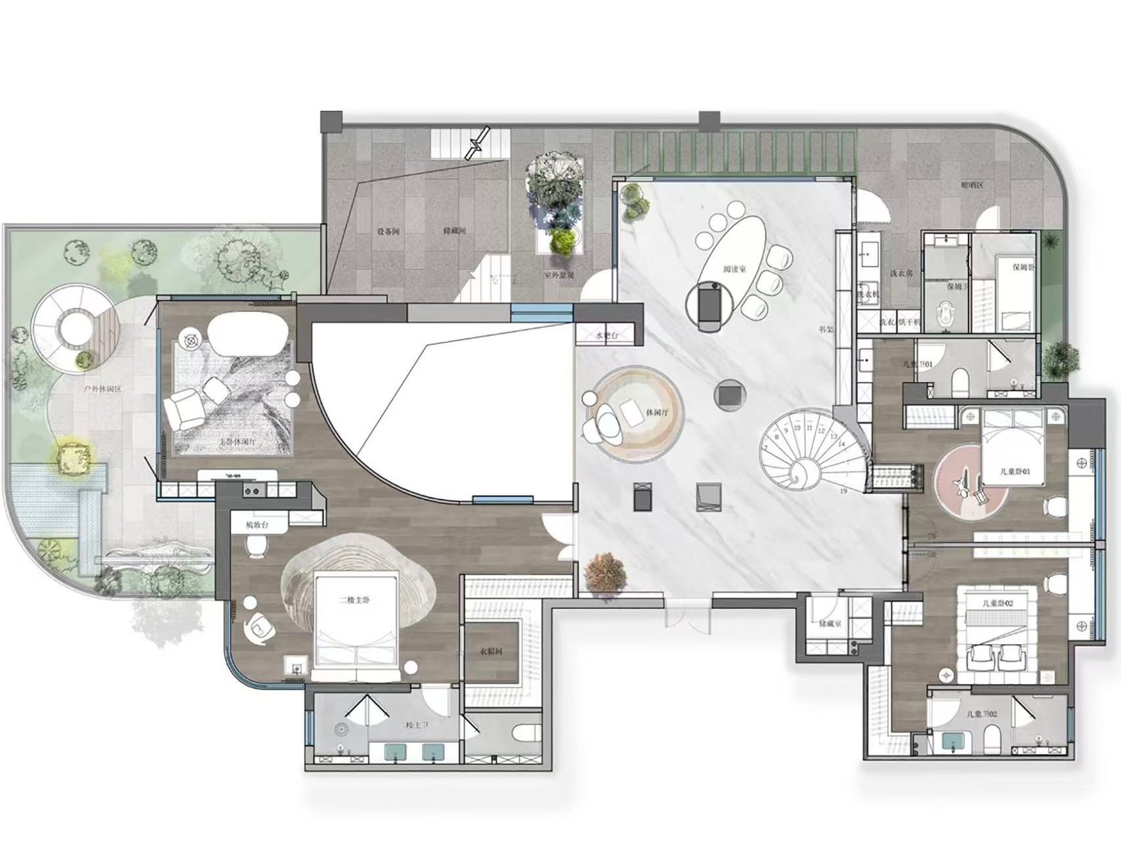 Villa CAD floor plan for custom design