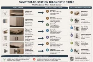 Wardrobe quality defect diagnosis process chart