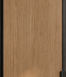 Wood grain sliding door finish with natural texture