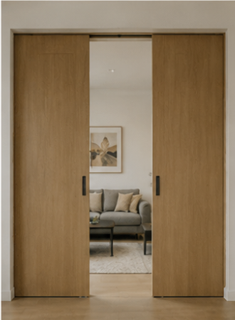 Wooden sliding doors for modern homes