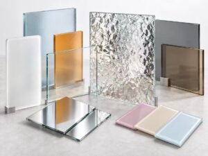 Different glass material comparison samples
