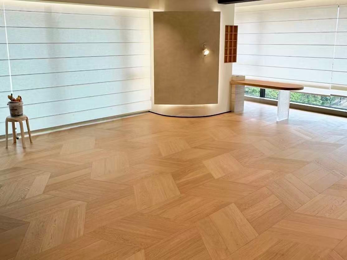 Wood flooring installed in a residential interior