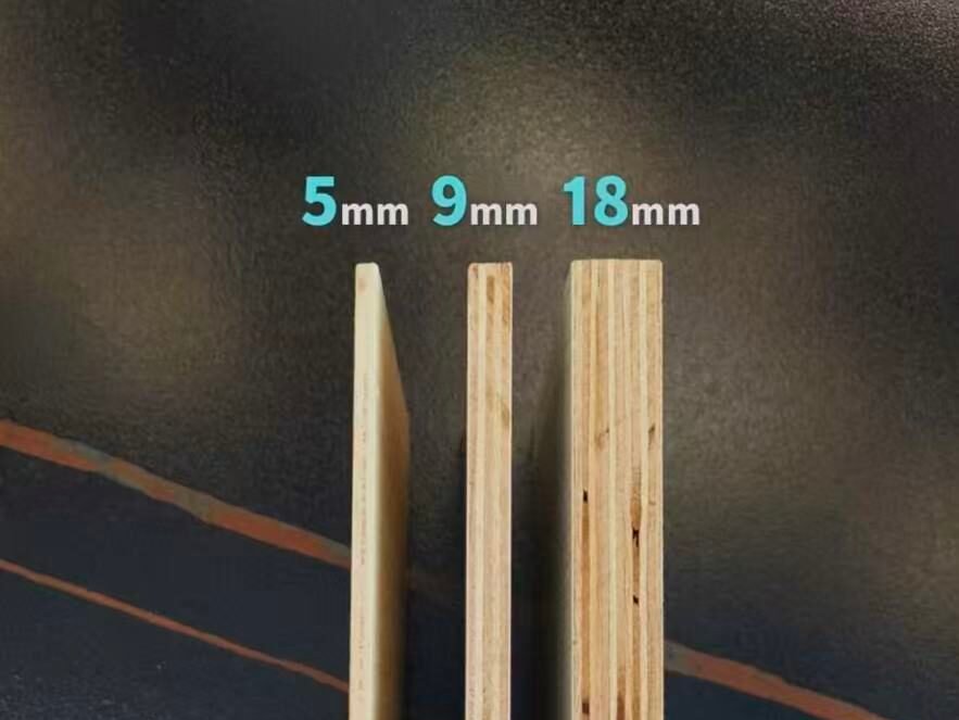5mm 9mm and 18mm plywood board thickness comparison