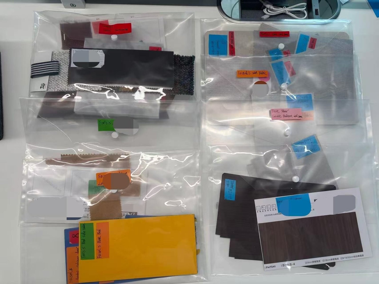 Cabinet materials confirmed before custom production