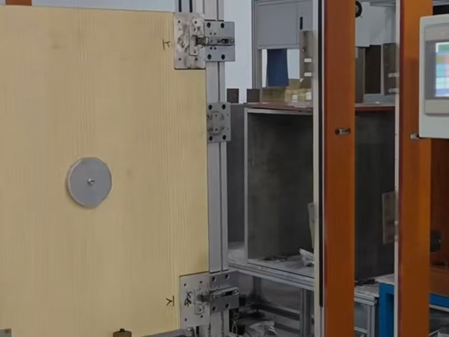 Cabinet hinge hardware function testing for hotel furniture