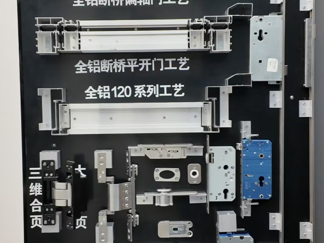 Interior door hardware selection including hinges locks and pivot systems