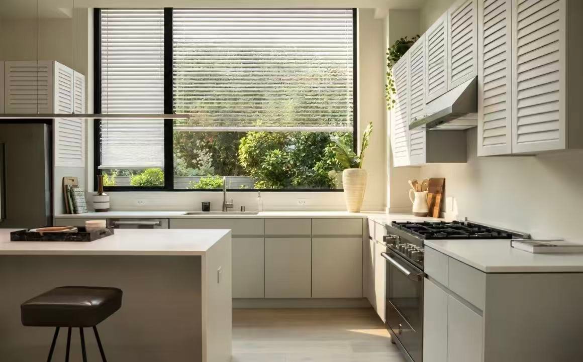 Beadboard louvered kitchen cabinet door styles