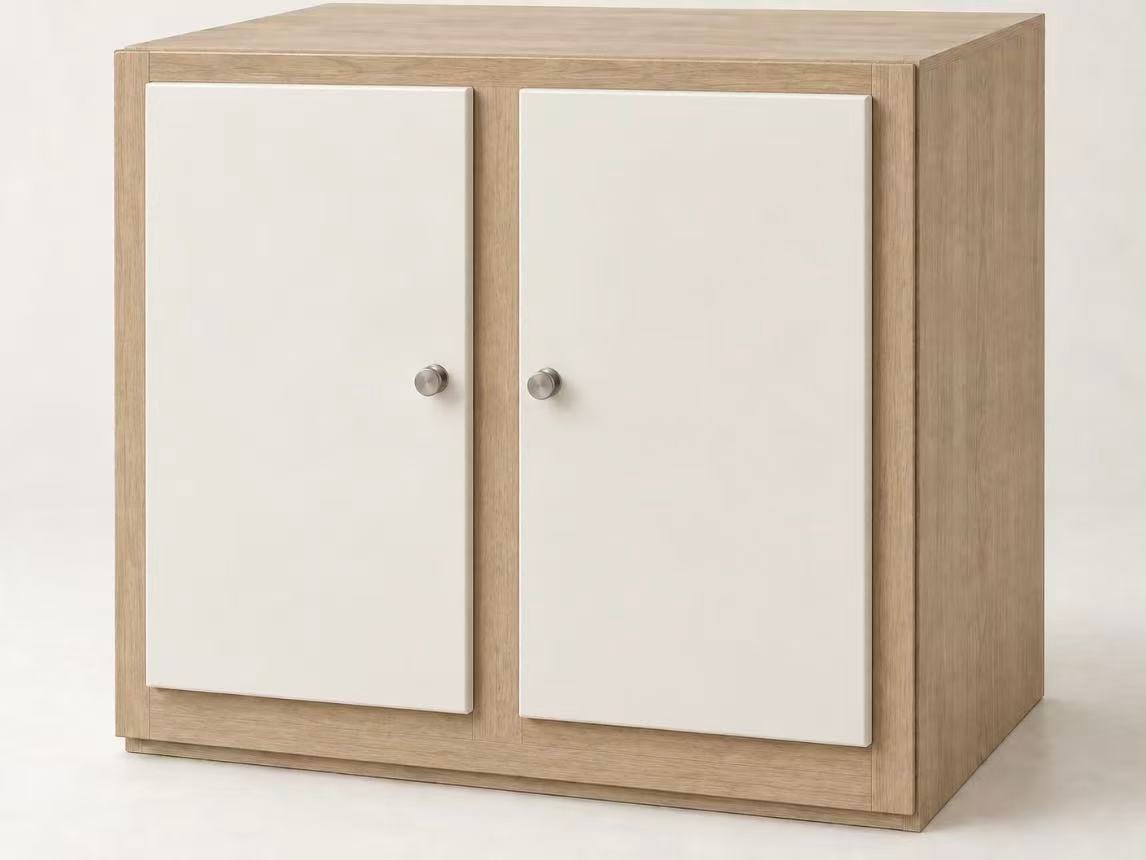 Partial overlay kitchen cabinet door construction